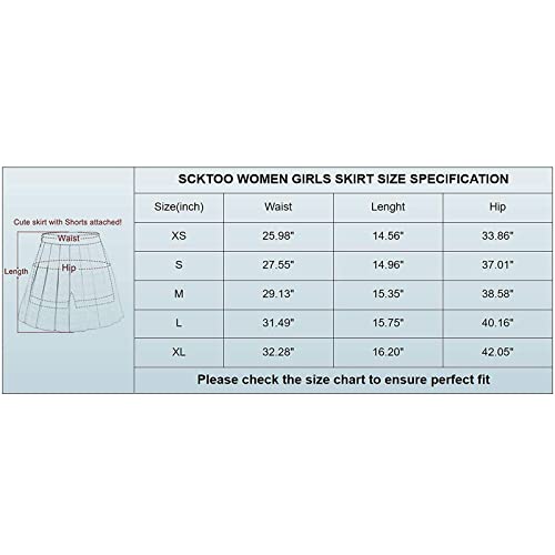 High Waisted Pleated Tennis Skirt with Lining Shorts Navy