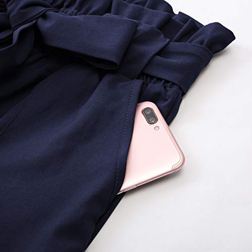 Women's Casual Elastic Waist Short Pants Shorts with Pockets