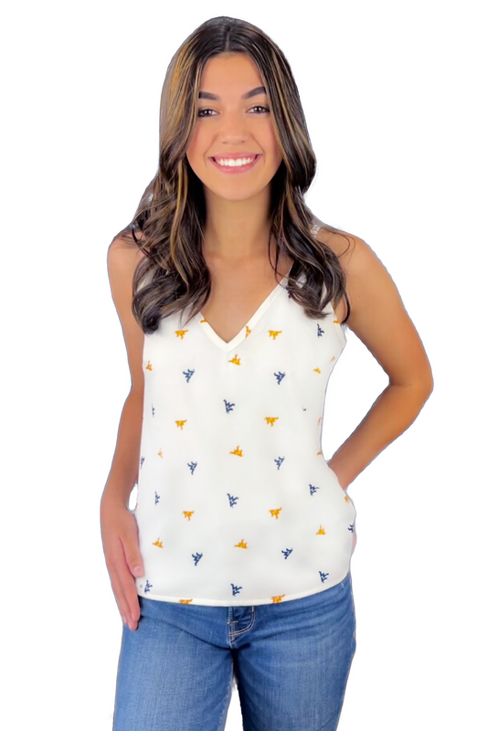 West Virginia University Mountaineers V-Neck Tank Top for Women