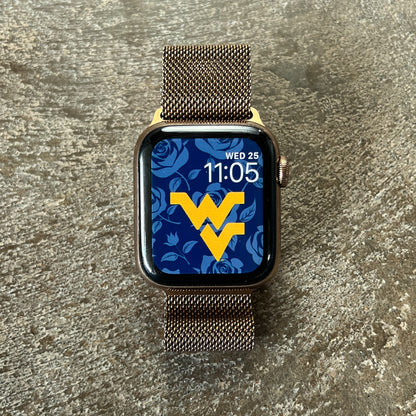 WVU Apple Watch Faces for Game Day x3 Floral