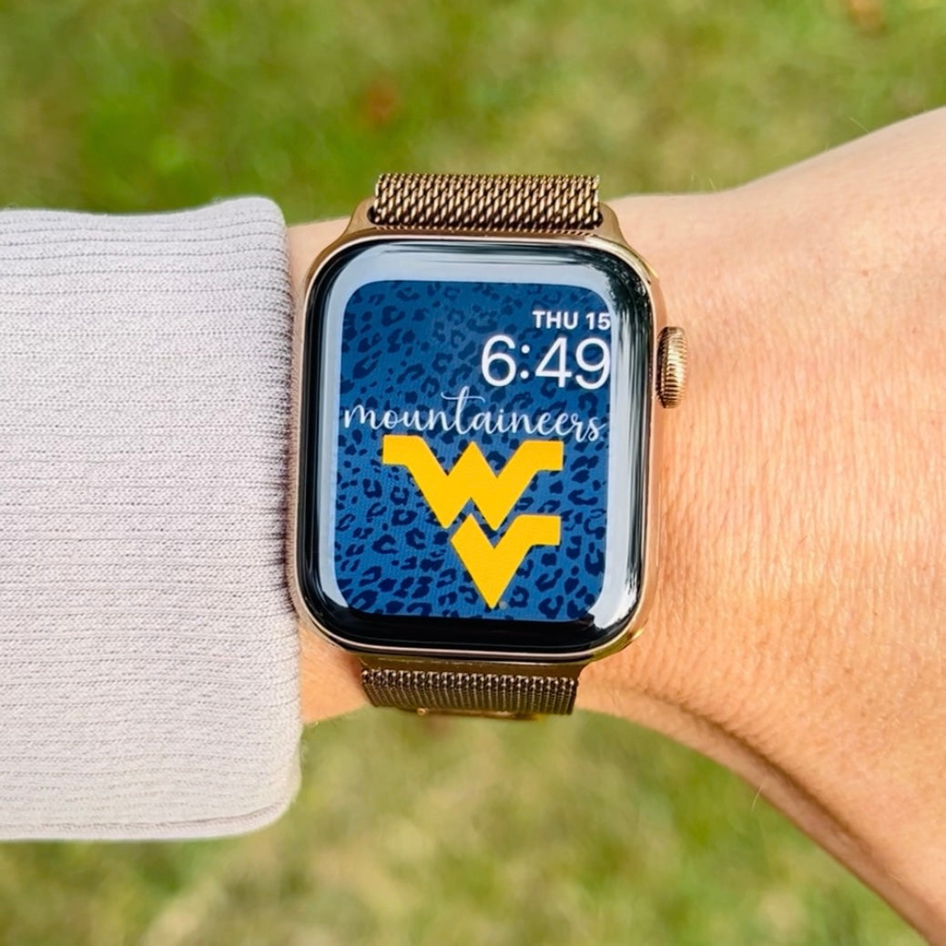 WVU Apple Watch Faces for Game Day x3