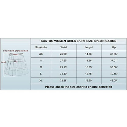 High Waisted Pleated Tennis Skirt with Lining Shorts Navy