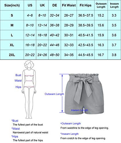 Women's Casual Elastic Waist Short Pants Shorts with Pockets
