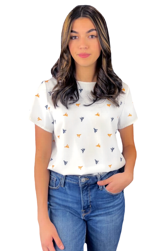 West Virginia University Mountaineers Blouse Top for Women